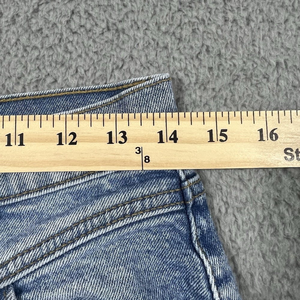 Cello Jeans Size 9 High Rise Straight Leg Light Wash Denim  Waist Seam Detail - Picture 5 of 9